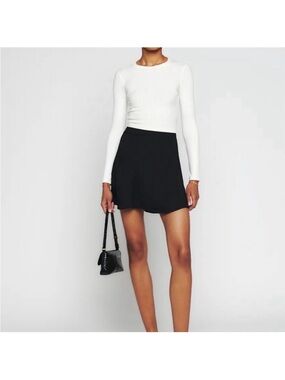 Reformation Black Flounce Skirt Women’s Size 8